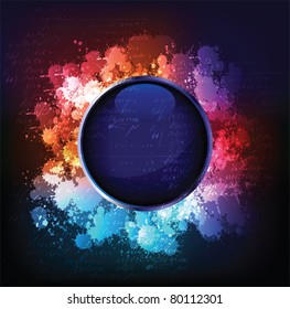 Banner with splash shapes. Eps10 layered vector file