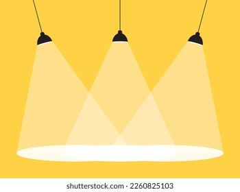 Banner spotlight background. Vector 10 eps.