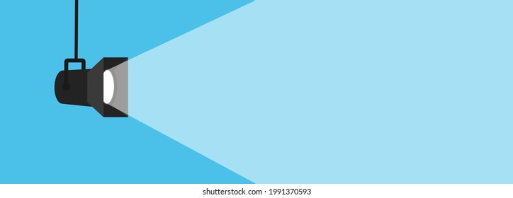Banner spotlight background. Vector illustration