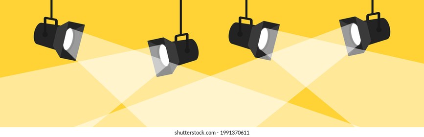 Banner spotlight background. Vector illustration