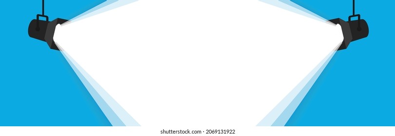 Banner spotlight background. Vector illustration