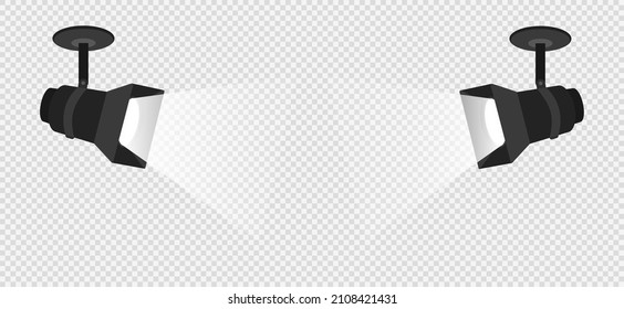 Banner spotlight background. Vector illustration