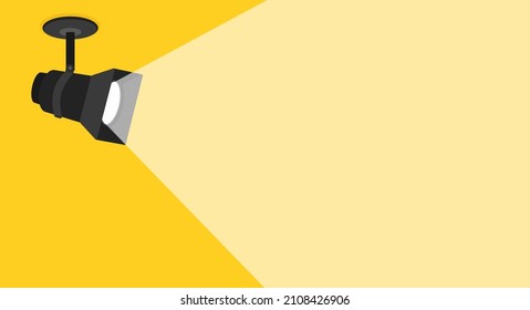 Banner spotlight background. Vector illustration