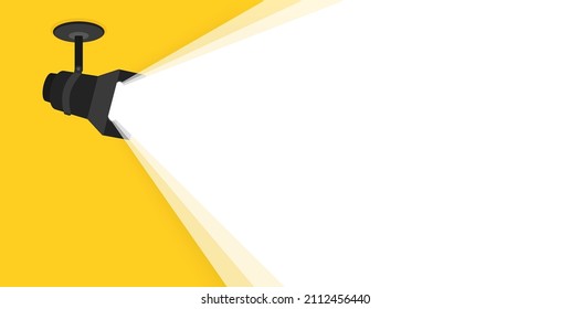 Banner spotlight background. Vector illustration