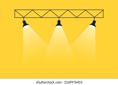 Banner spotlight background. Vector illustration