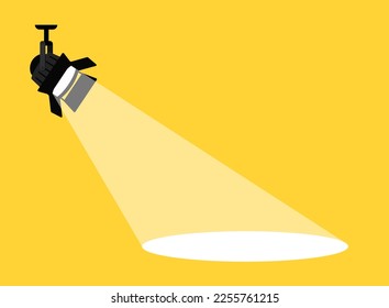 Banner spotlight background. Vector illustration