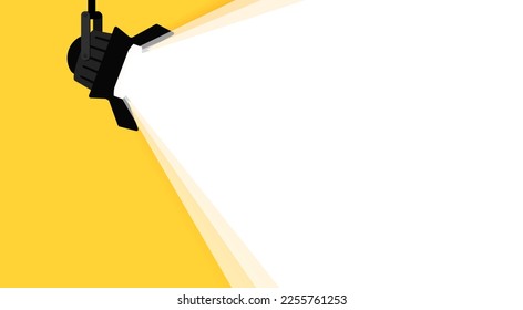 Banner spotlight background. Vector illustration