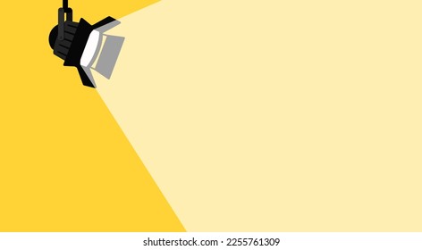 Banner spotlight background. Vector illustration