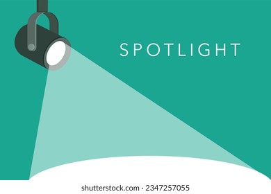 Banner spotlight background. Vector illustration