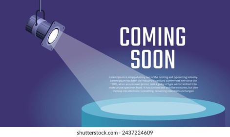 Banner spotlight background. Vector illustration
