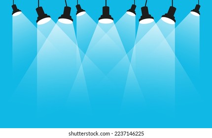 Pancarta de fondo azul. Ilustración vectorial