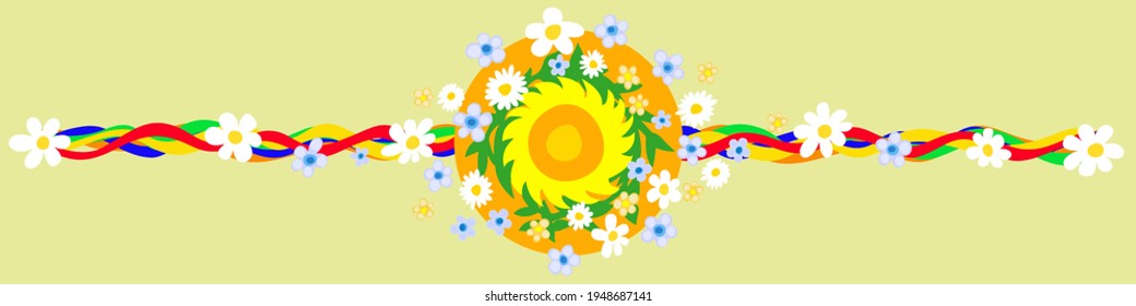 Banner for a spring or summer festival or holiday. Design of a template. 