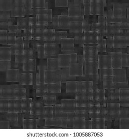 banner squares gray. poster grey squares. monochrome background pattern for design. grunge texture. halftone effect. abstract eps10 vector illustration.