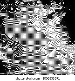 banner squares gray. poster grey squares. monochrome pattern background for design. dark grunge texture. abstract  halftone effect. eps10 vector illustration.
