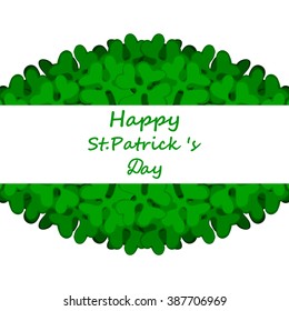 Banner with St. Patrick's Day clover decorated