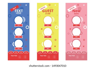 Banner stand, guest star, etc. realy colorful and attractive.