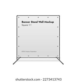 Banner Stand Wall on White Background Vector Illustration.