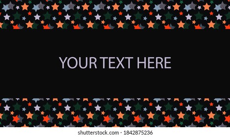Estrellas de banner con espacio para texto