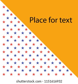 Banner with stars. With space for text. Vector illustration.