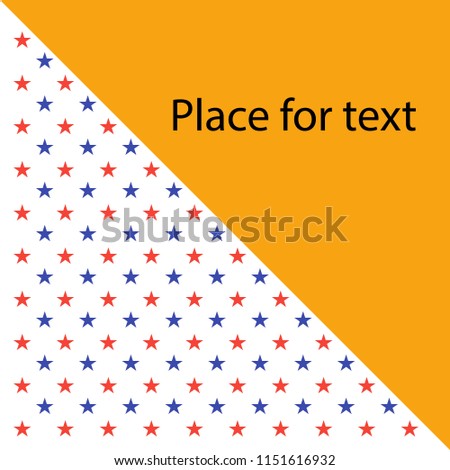 Banner with stars. With space for text. Vector illustration.