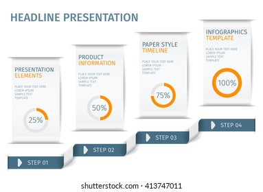 Banner steps business infographic template. Can be used for web design and workflow layout. Vector ilustration.
