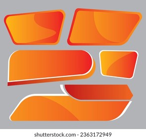 banner sticker design template, vector banner sticker.