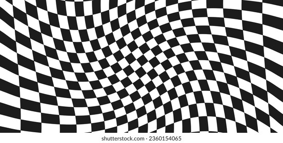 Banner stranded seamless chessboard, checkered black white background – stock vector