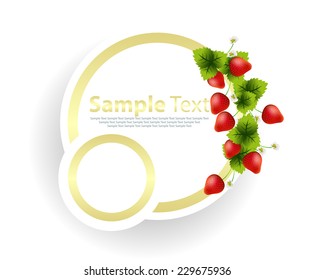 banner with strawberries garnish