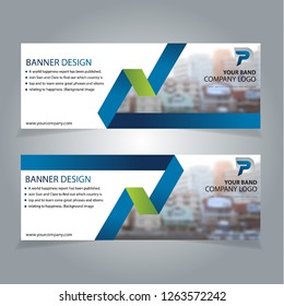 banner strip blue green 