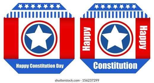 Banner style design - Constitution Day Vector Illustration