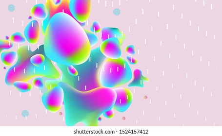Banner summer ecology poster triangle Light music bright colorful shapes abstract background plastic prism