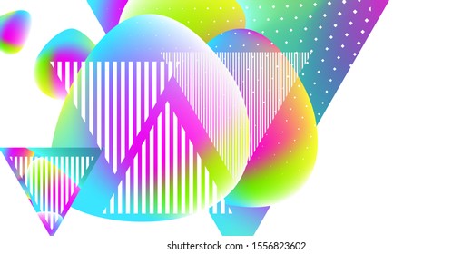 Banner summer ecology poster triangle vector futuristic light minimal geometric