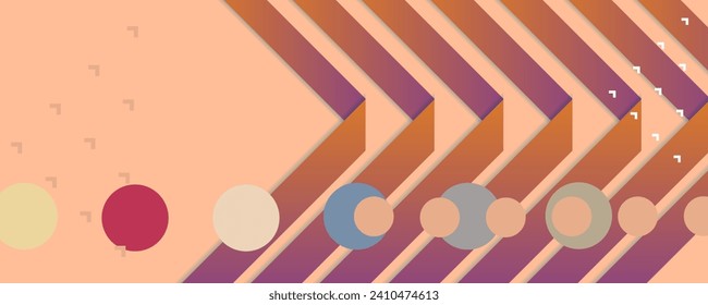 Banner summer new color Peach Fuzz poster triangle vector futuristic minimal geometric hipster pastel pink background. Simple background with lines and points
