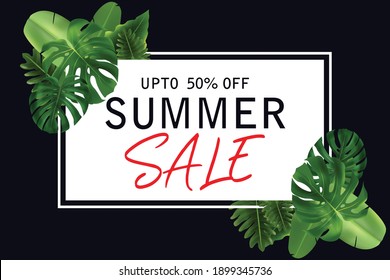 banner summer sale vector illustrator
