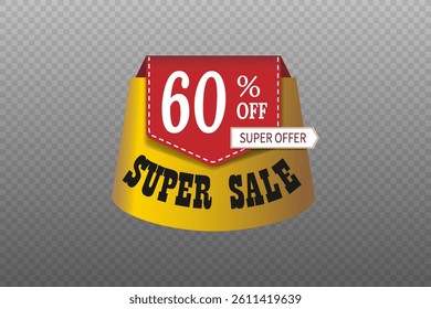 Banner Super Offer Big Sale 60% OFF