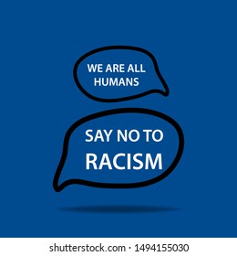 banner for support to no racism design