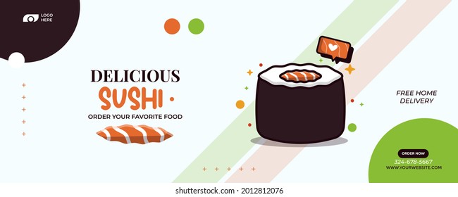 banner sushi illustration,suitable for your business,vector eps 10
