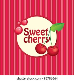 banner with a sweet cherry