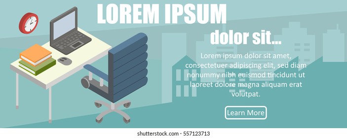  Banner, Table in office