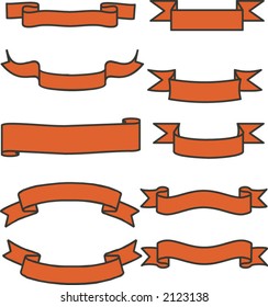 Banner tapes. Vector figure