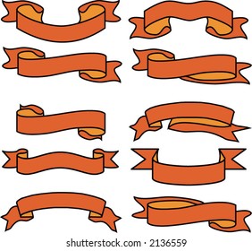 Banner tapes. Vector figure