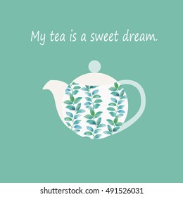 banner with teapot