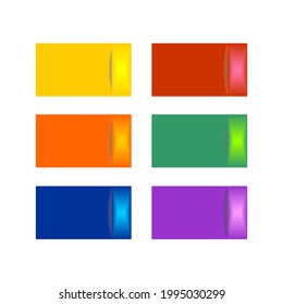 Banner Template 6 opciones con diferentes colores para presentaciones, publicidad, diseños, informes anuales, diseño web