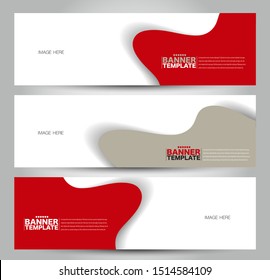 Banner template. Abstract background ad design for education, advertisement, presentation, magazine page, travel, technology or real estate mockup. Red and brown color. Vector illustration.