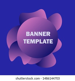 banner template, abstract background, circle on splash design.