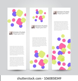Banner template. Abstract background for design,  business, education, advertisement. Vector  illustration.