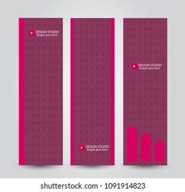 Banner template. Abstract background for design,  business, education, advertisement. Purple color. Vector  illustration.