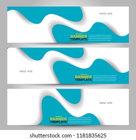 Banner template. Abstract background for design,  business, education, advertisement. Green and blue color. Vector  illustration.