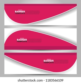 Banner template. Abstract background for design,  business, education, advertisement. Pink color. Vector  illustration.