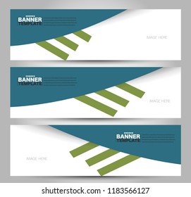 Banner template. Abstract background for design,  business, education, advertisement. Green and blue color. Vector  illustration.